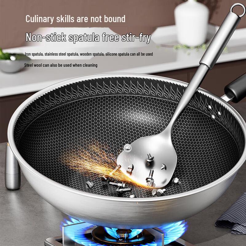Royalstar 316 Stainless Steel Honeycomb Wok with Lid