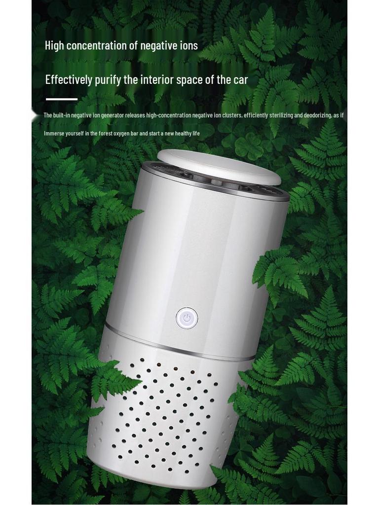 Smart Cup-Style Car Air Purifier: Negative Ion Deodorizer