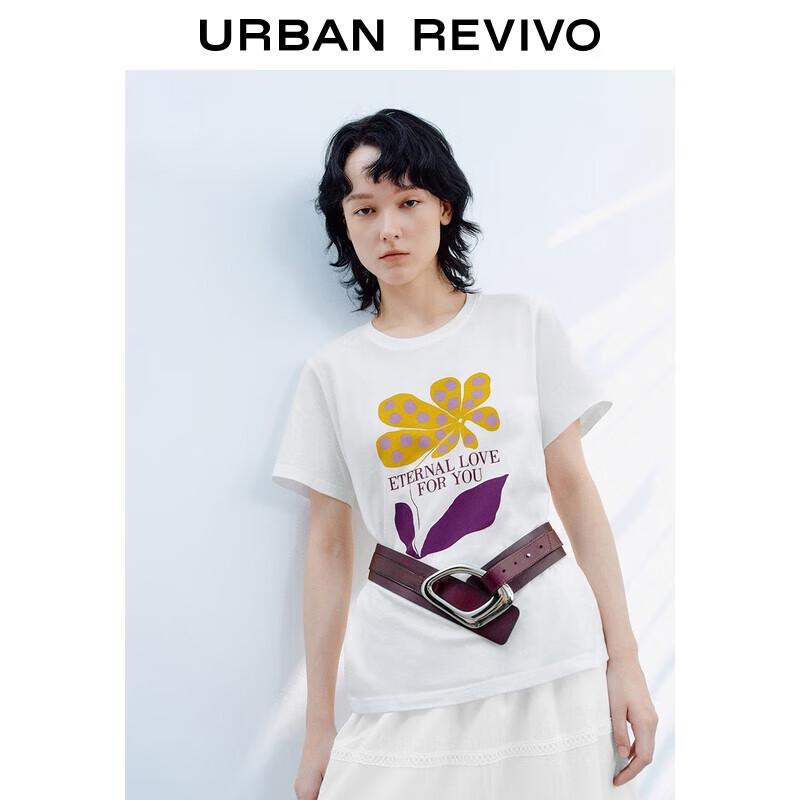 UR Women s Color-block Print Cotton Round Neck T-shirt XL