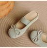 Fashion Slippers Women Summer Square Heel Increased Internal Slides Shoes Cover Toe Pantofle Block 2025 Increased Internal Female Shoes