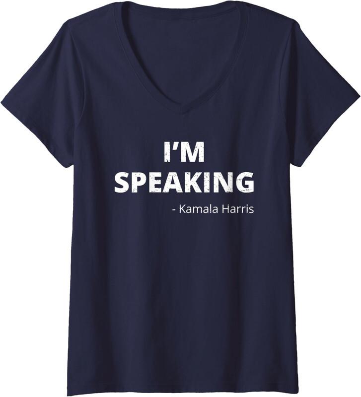 Mr Vice President I’m Speaking Kamala Harris Gift Ladies  V-Neck Tshirt Unisex T-Shirt M