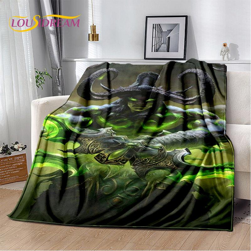 World of Warcraft, WOW, Game Gamer, weiche Plüschdecke, Flanelldecke, Überwurfdecke für Wohnzimmer, Schlafzimmer, Bett, Sofa, Picknick-Abdeckung