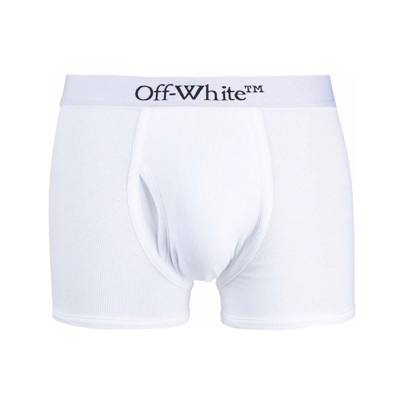 

Off-White Ss22 Logo Print Boxer Shorts Men Underwear White OMUA003F21FAB0010110 M