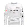 New men's long-sleeved T-shirt for Spring and Autumn 2025 featuring street fashion and comfort with 3D letter pattern printing