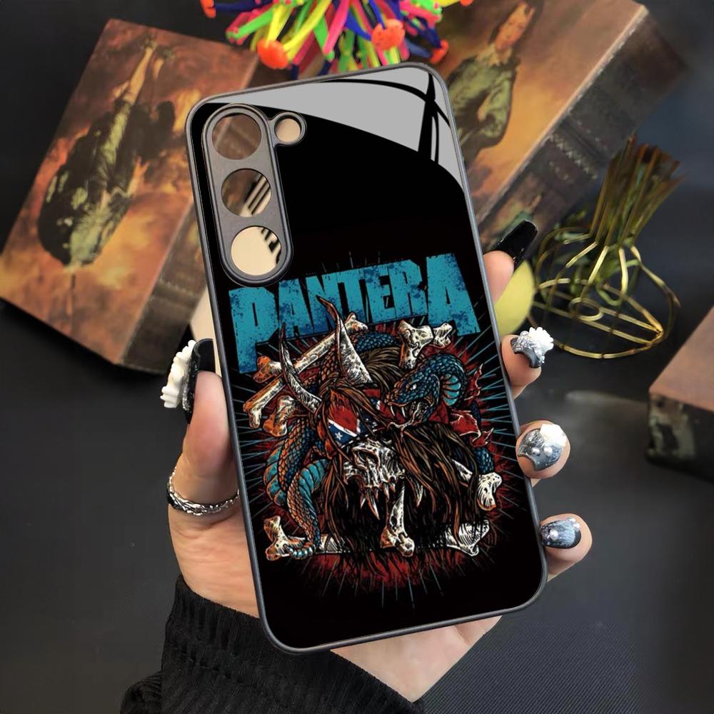 Pantera Ritual Metal Band Phone Case for Samsung Galaxy S24 S23 S22 S21 S20 A24 A34 A54 A53 Note20 M54 Fe Ultra Plus Glass