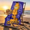 Garfield Print Beach Towel Design, Soft, Lightweight. for Home Bathroom, Spa, Pool, Yoga, Surfing, Camping, Gift for Family, Friend