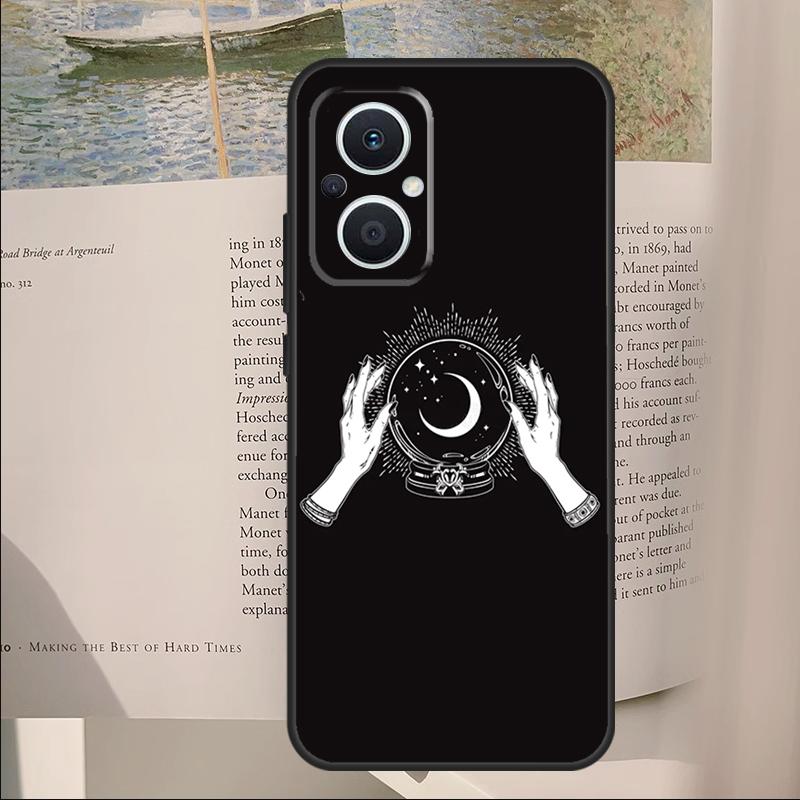 Fortune Telling Moon Stars Hands Art Cover For OPPO Reno 11F 12F 13F 14F 10 11 12 13 14 Pro 7 8 Lite OPPO Find X6 X8 X9 Pro Case