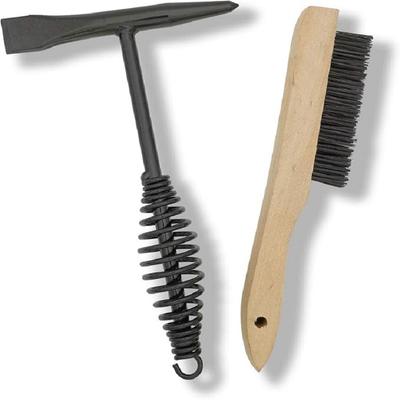 1/2 Stück Schweißmeißelhammer aus Kohlenstoffstahl, Kratzbürste mit Federgriff, Rostentferner, Schweißer-Sicherheitswerkzeug