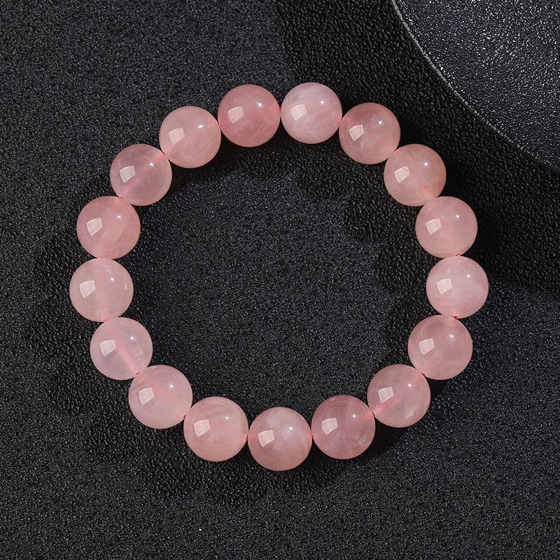 Madagaskar Natürlicher Rosenquarz Runde Perlen Armband DIY-Set