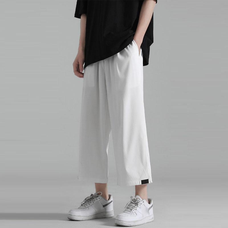 Seda de hielo para hombre Pantalones sueltos de gran tamaño Ropa delgada de  verano Color sólido Secado rápido Pantalones de chándal casuales para  mujeres Pantalones de jogging anchos para hombres comprar a