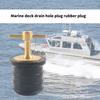 Heavy Duty Vessels Boat Deck Drain Cover 3/4 Inch Brass Rubber Plug Leak Proof Suitable For Ships Secure Water Sealing