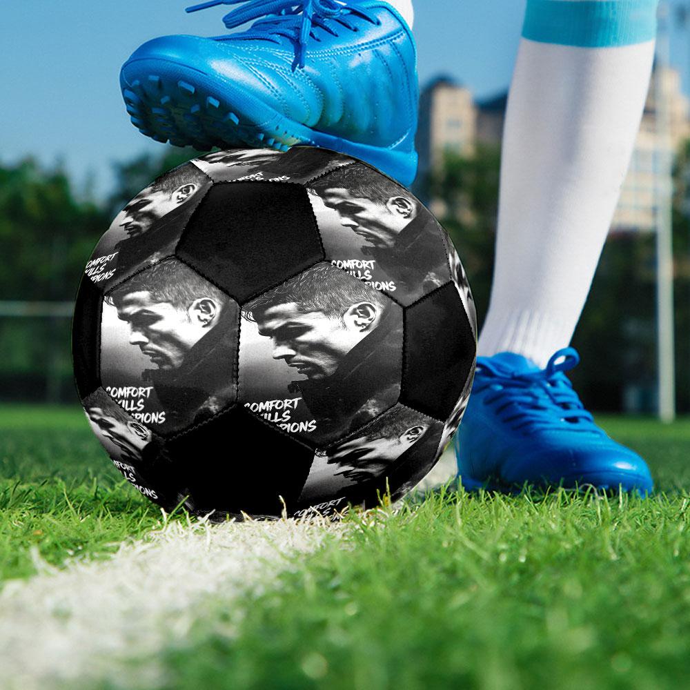 Balón de Fútbol para Entrenamiento al Aire Libre Resistente con Estampado, Talla 5