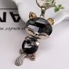 Adorable Cat Themed Crystal Sweater Necklace Long Length Women's Accessory For Every Occasion