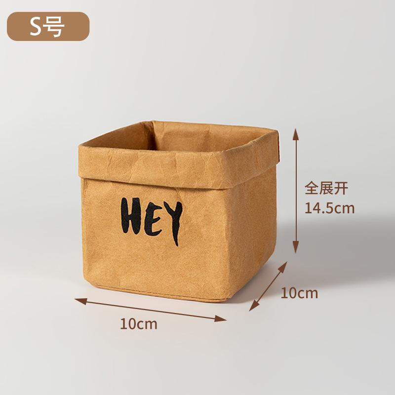 Eco-Friendly Washable Thickened Kraft Paper Bags-Multi-Purpose Storage Organizers for Desktop, Kitchen Countertop & Organization