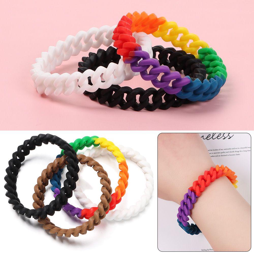 Party Fashion Jewelry Accessories Charm Band Colorful Silicone Bracelets Rubber Bangles