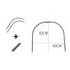 60PCS Garden Hoops Kit Fiberglass Archway Frame Support Row Covers Netting Raised Bed Tunnel Greenhouse Accessory DIY Tool Set