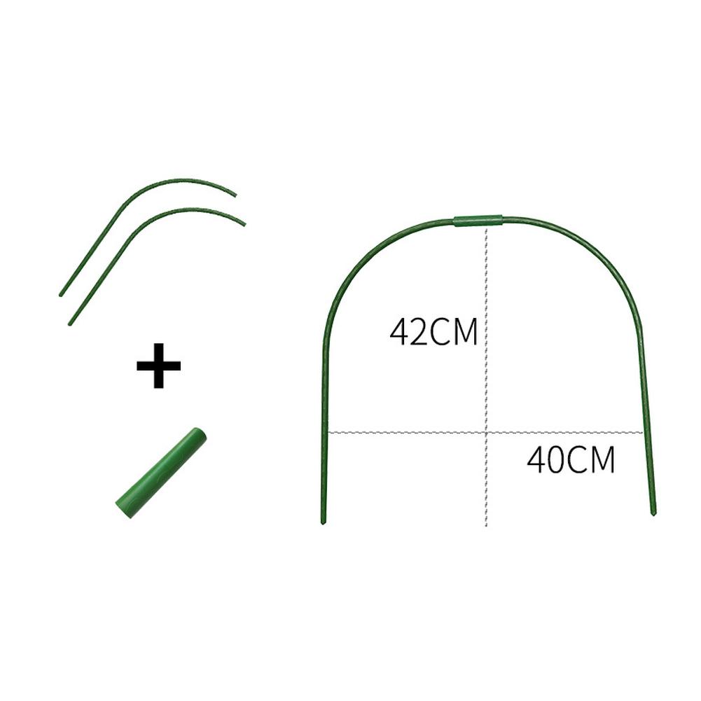 60PCS Garden Hoops Kit Fiberglass Archway Frame Support Row Covers Netting Raised Bed Tunnel Greenhouse Accessory DIY Tool Set