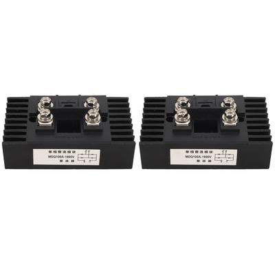 2Pcs Single Phase Bridge Rectifier 100A 1600V 4 Terminals Current Conversion Module Waterproof