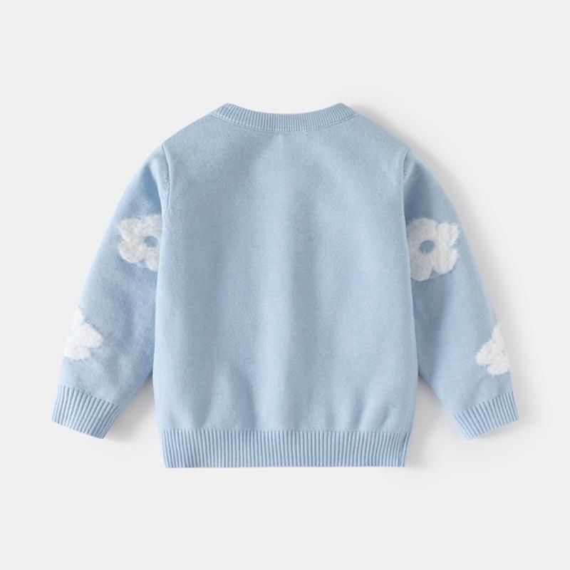 2-9 Years Girls Knitted Button Coat Cardigan Sweater