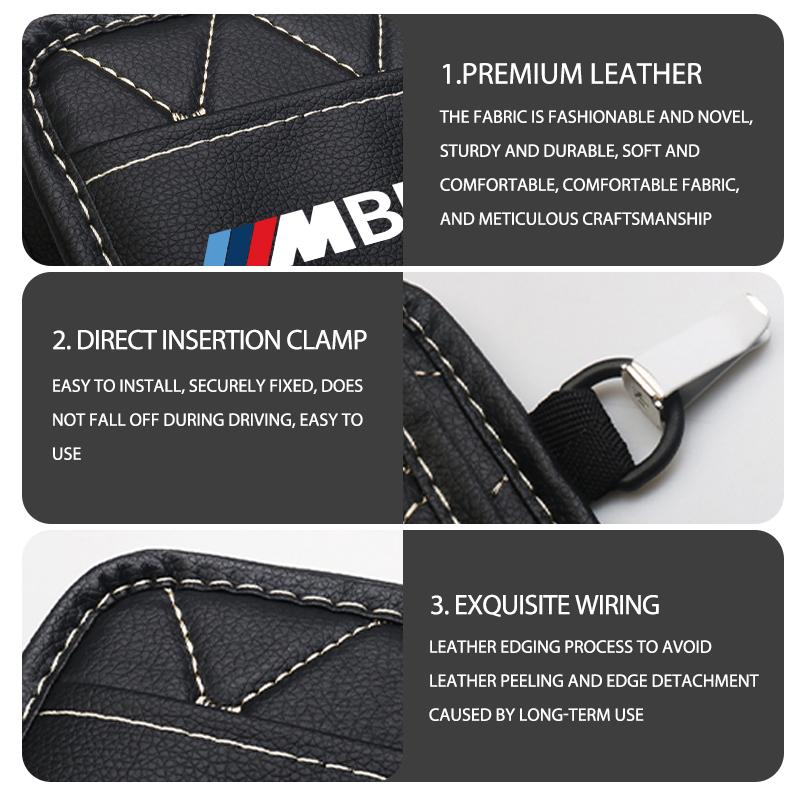 Car Air Vent Storage Pocket Sunglass Holder Coin Key Card Case For BMW Performance M E87 E30 E46 E28 F35 G20 E93 F20 X3 X OKJ0