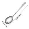 304 Stainless Steel Soup Spoon Long Handle Large Rice Spoon Reusable Metal Serving Spoon Dishwasher Safe Kitchen Tableware