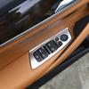 PASSEND FÜR BMW 5er G30 G38 2018-22 ABS Carbon LHD Auto-Fensterschalter Hebeknopf Rahmenabdeckung Verkleidung Chrom-Galvanisierung 4 STÜCK