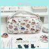 Cartoon Crayon Shinchan Large Capacity Foldable Pen Bag With Storage For Students
