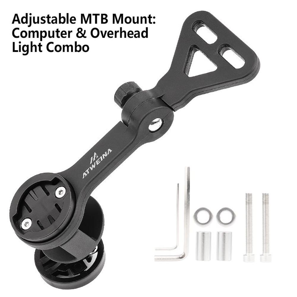 ATWEINA MTB Bicycle Watch Stand Adjustable Mountain Bike Aluminum Alloy Front Lamp Holder Riding Accessories