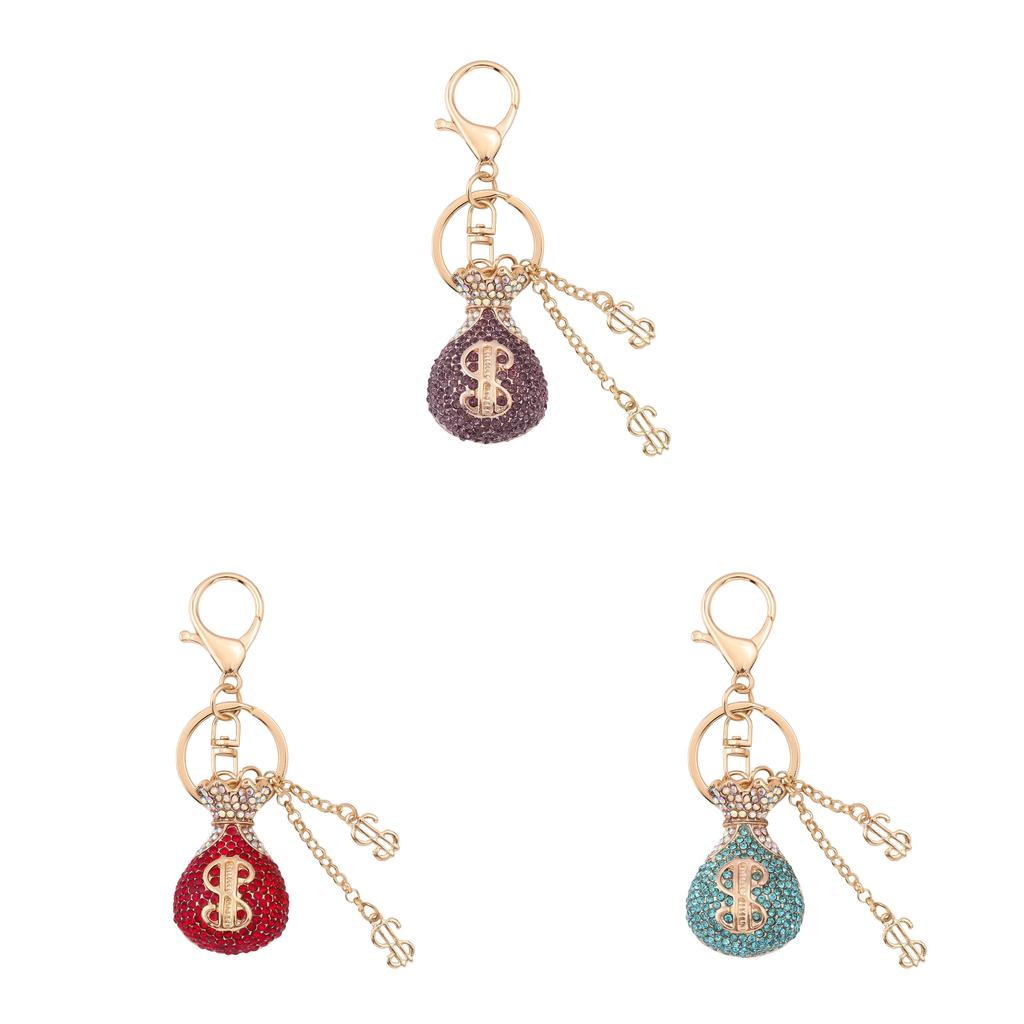 Vintage Style Metal Keychain With Gold Coin Wallet For Women And Giftgiving