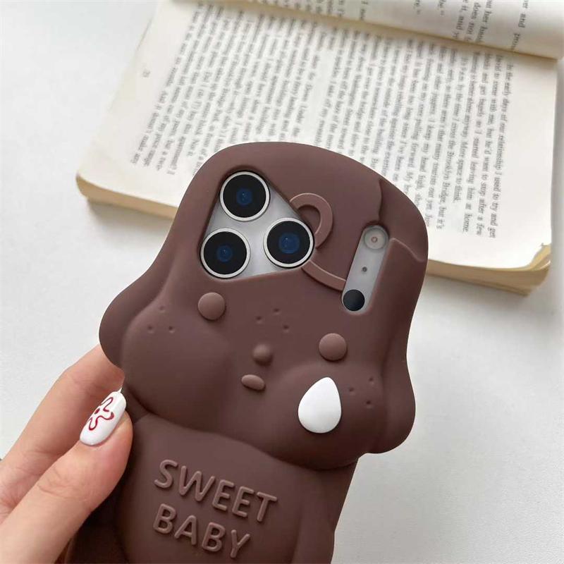 3D Cute Sweet Baby Phone Case For iPhone 17 16 15 14 13 Pro 12 Pro Max Soft Silicone Cover