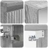 6 Piece Bathroom Furniture Set Gray Sonoma Engineered Wood and Glass