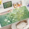 Tapis de souris créatif à l'aquarelle surdimensionné peinture à l'huile vert frais protection des yeux pour filles tapis de table d'ordinateur portable