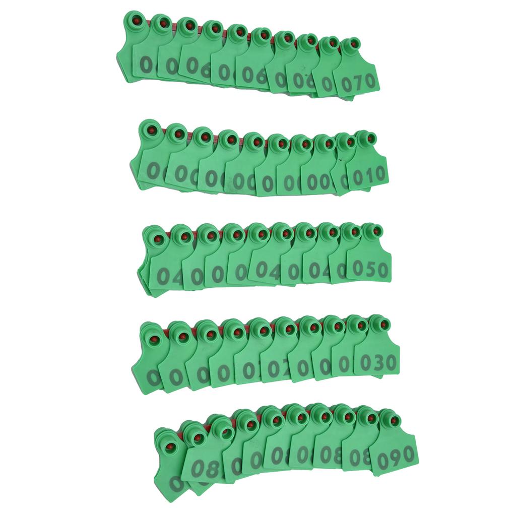 100 ks TPU ušní známka prasečí krávy s číslem 001?100 Ušní štítek Farma Hospodářská zvířata PříslušenstvíZelený