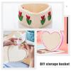 2Pcs Heart Shape Wooden Basket Bottom DIY Crochet Bag Base Natural Wood Bag Bottom for Beginners Shaping Pad Basket Weaving