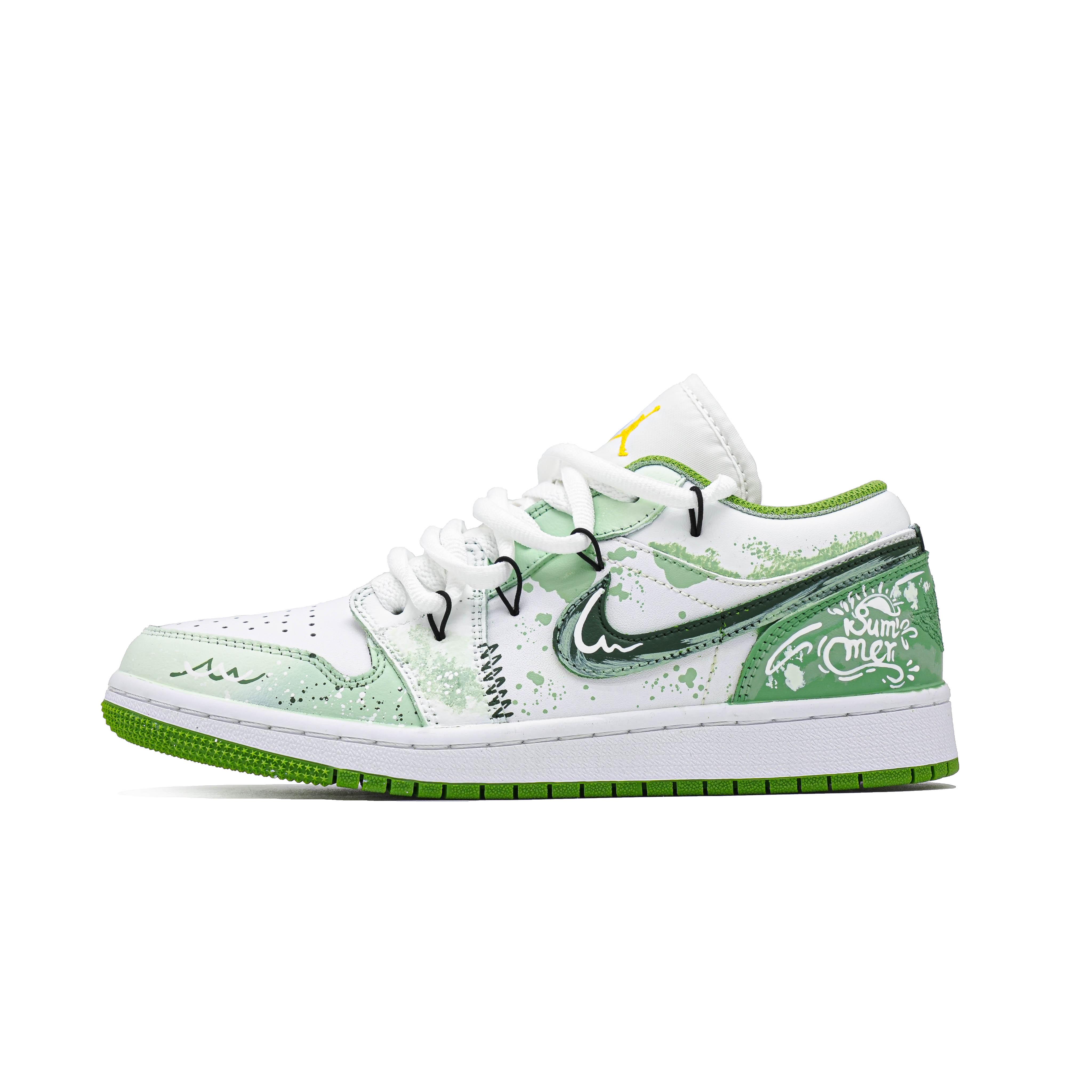 

Jordan Air Jordan 1 Summer Under The Tree Shade Synthetic Leather Cushioning Abrasion Resistant HF4823-100(Team947-) 38.5