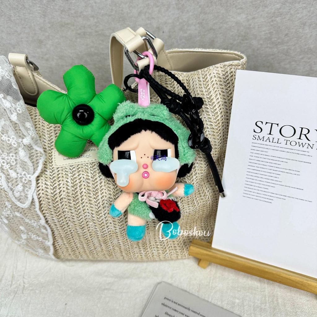 Roze Pluche Huilende Babypop Hanger/Rugzakaccessoire