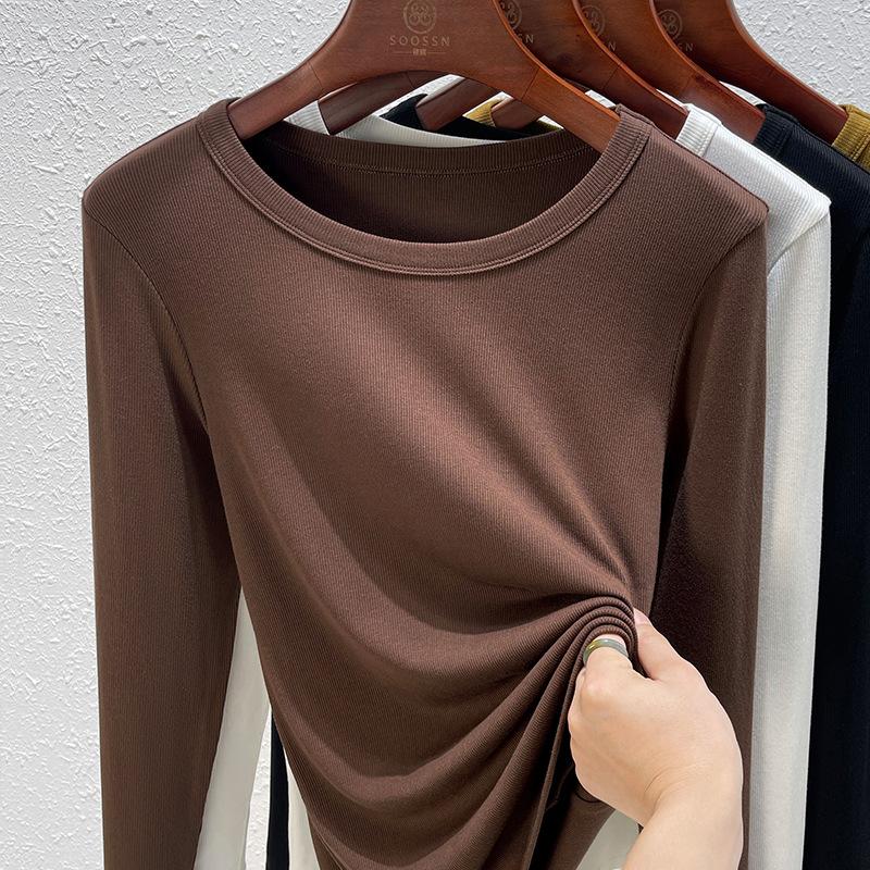 Modal Long-sleeved Women's Summer New Slim-fitting Round Neck Inner Bottoming Shirt Versatile Top
