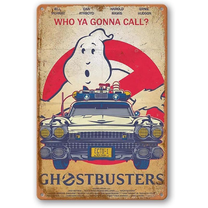 Metal Tin Sign Vintage Band Ghostbuster Poster Tin Plate Bar Wall Decoration, Garage, Cafe, Restaurant, Hotel Wall Decoration Metal Retro Sign Plaque