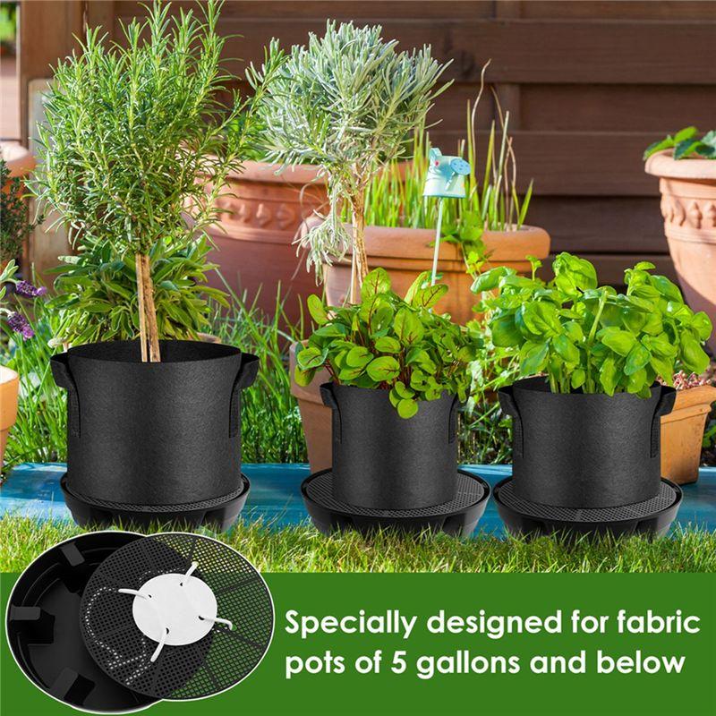 Easy Use Self Watering Flower Pot Base Capacity 4Pcs Plant Saucer With Mesh Holes Water Catcher Drip Tray Garden Accessories