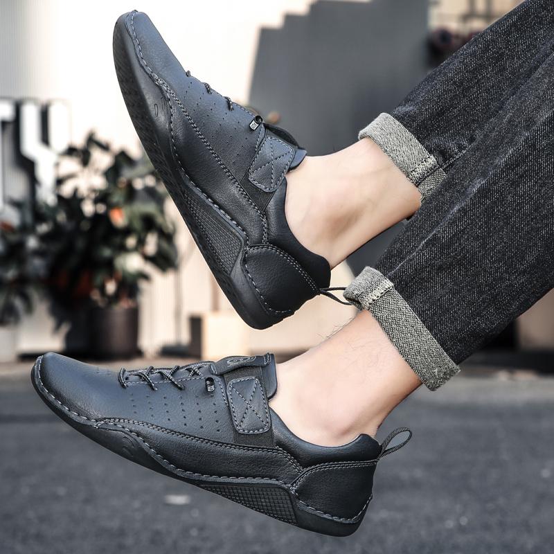 Fashion Outdoor Sneakers Mens Dress Shoes Retro Male Leather Business Male Baroque Shoes Casual Mens Oxford Work Footwear