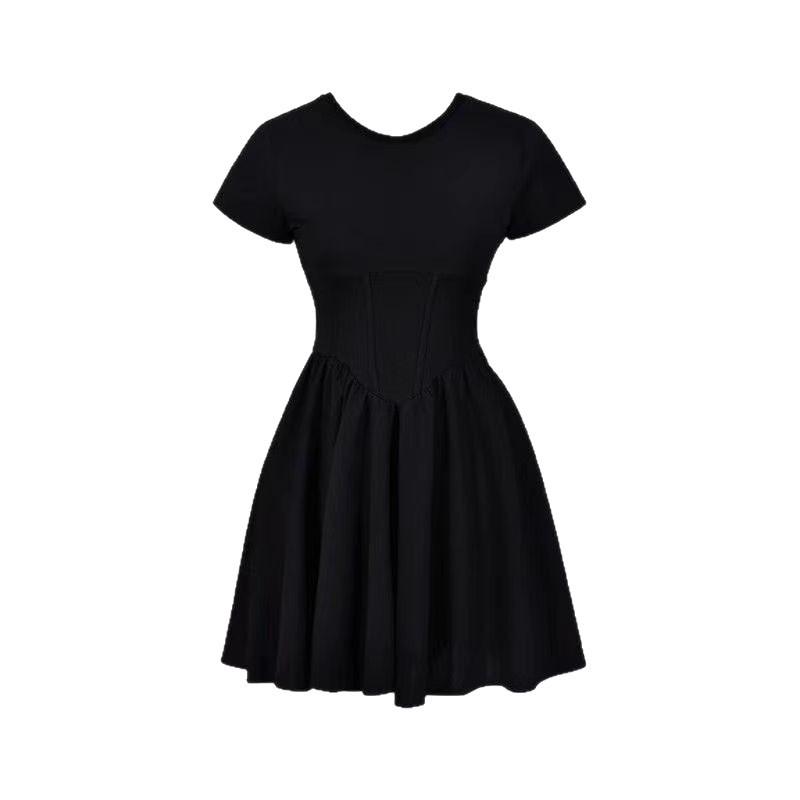 (original size) retro high-end dress women's summer small design sense thin hip skirt