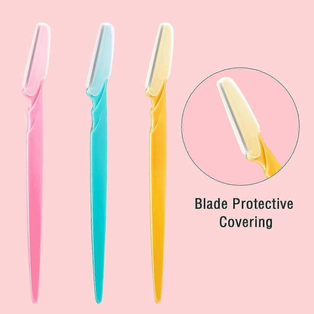 60 Pieces Eyebrow Razor Shaver Women Facial Razor With Precision Cover