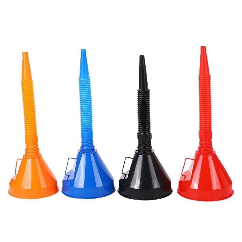 32cm Refueling Funnel With Filter Motorcycle Refuel Engine Oil Funnel Moto Car Long Mouth Funnels Repair Filling Tools