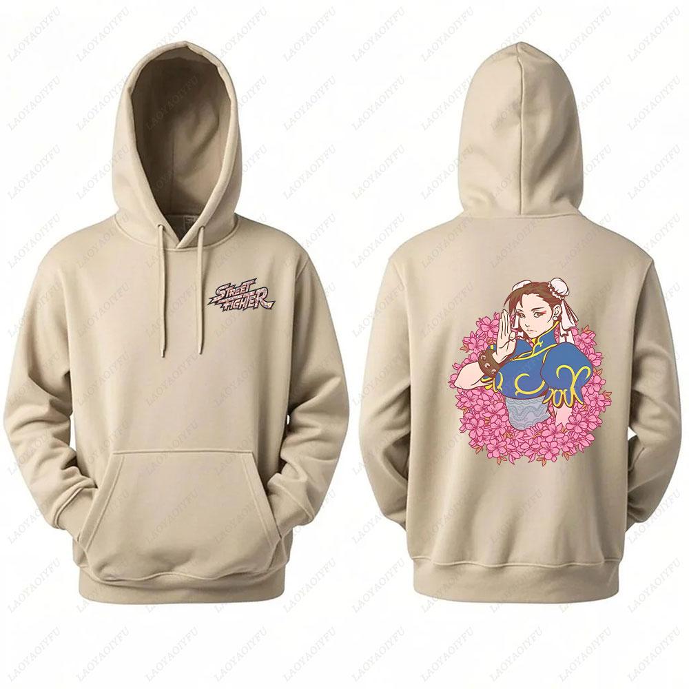 Unisex Chun Li Street Fighter Long Sleeve Hoodie Autumn Winter Fashion Harajuku Streetwear Tops for Men Man hoodies men clothin