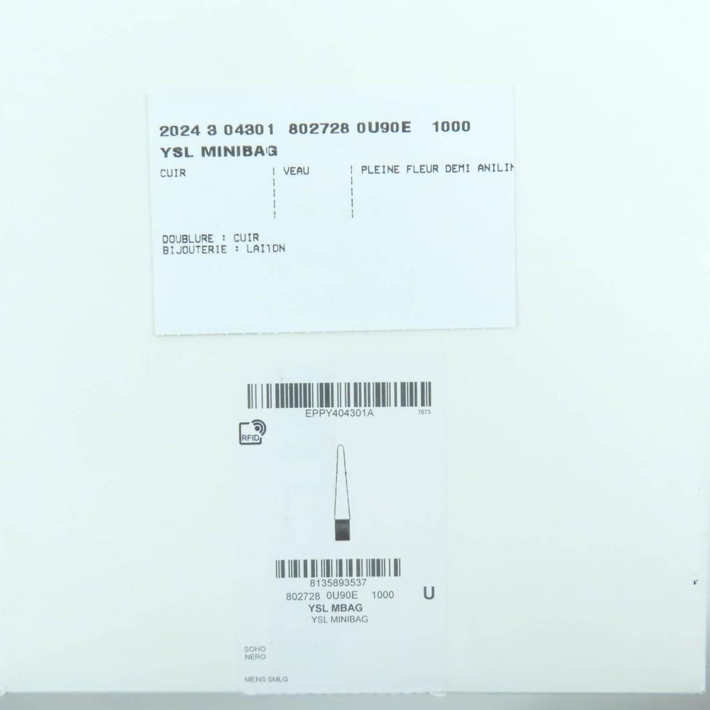 Pristine SAINT LAURENT PARIS Shoulder Bag Black Leather Women 802728 Used