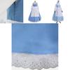 Elegant Beauty And The Beast Belle Blue Maid Dress With Exquisite Workmanship For Halloween