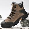 Winter Warm High-Top Sneakers For Men Outdoor Anti-Slip Hiking Shoes For Men Velvet Plush Cotton Men'S Boots Botas Para Hombre