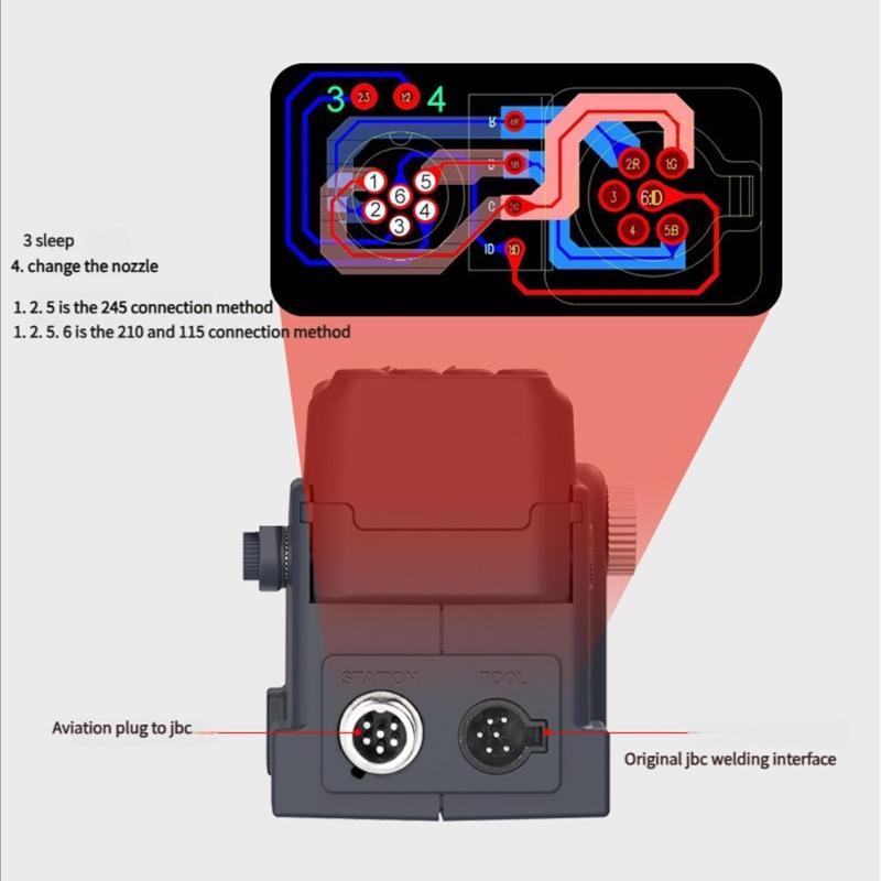 652F Adjustable Welding Station Holder for 210 245 Irons Anti Static Design Adjustable 45° Includes Copper Ball Cleaner