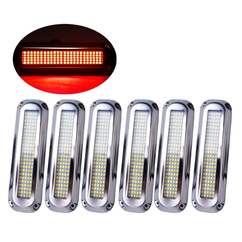 6PCS Underwater Boat Lights 120LED Submersible Navigation Lights 12v/24v Led Waterproof Boats Lighting Yacht Marine Accessories