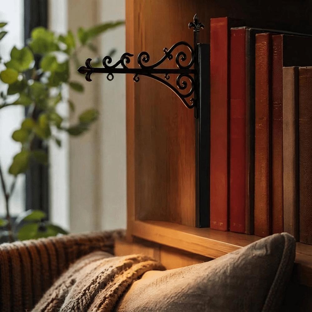 Vintage Iron Bookend Lamp Solid Iron Book Stopper Bookshelf Divider Housewarming Gift
